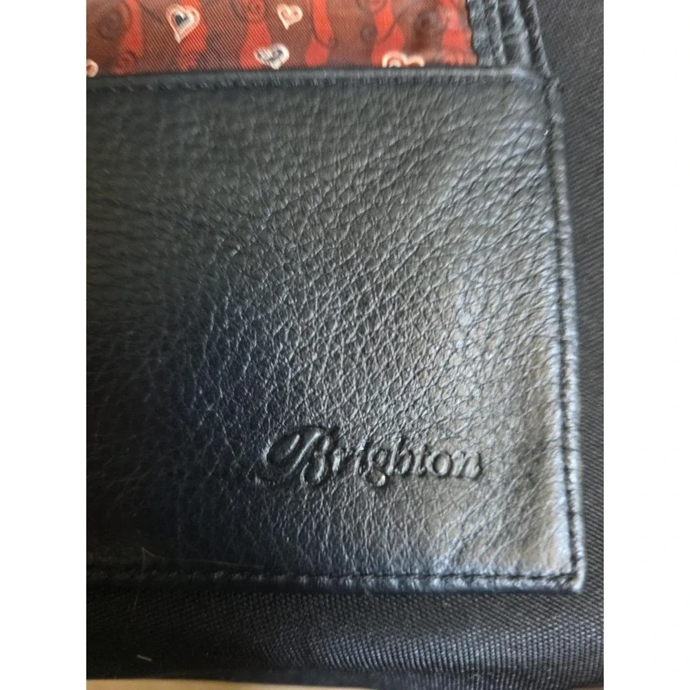 Brighton Elegant Brown/Black Crocodile Embossed Wallet w/ Heart